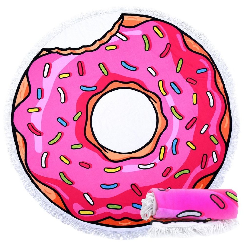 Round Donut Beach Towel/Mat/Picnic Blanket